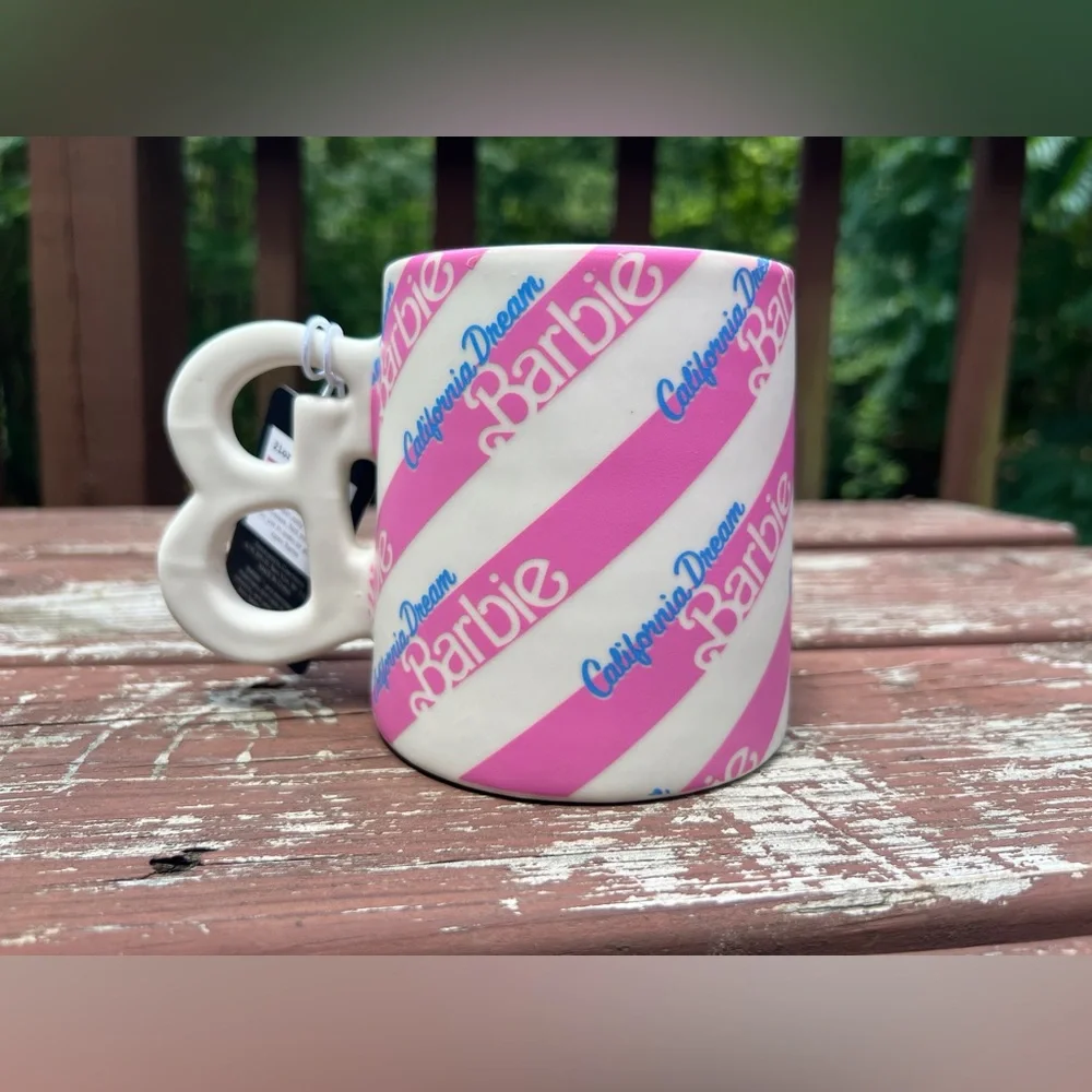 Barbie Pink Lot Mattel Collectors Cup Ceramic 2loz Mug, Vegan Leather Journal